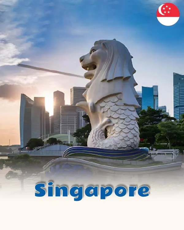 Marina Bay skyline in Singapore